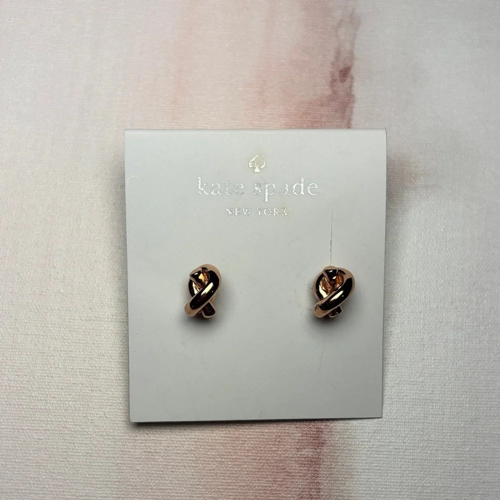 Kate Spade Rose Gold Knot Stud Earrings